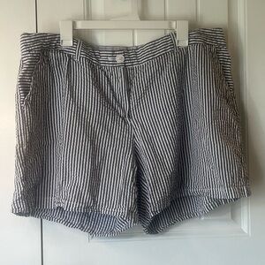 crown & ivy Black and White Striped Women's Shorts